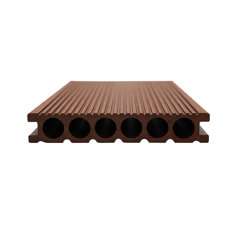 Six Hole Straight-Grained Wood Plastic Decking