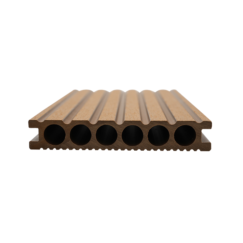 Six Hole Straight-Grained Wood Plastic Decking