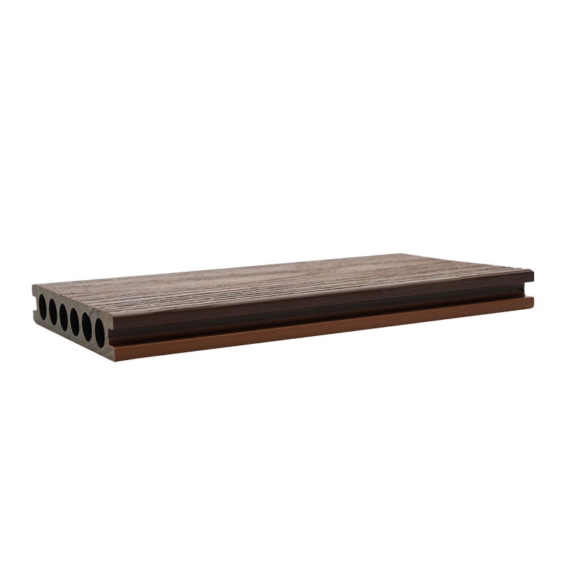 Six-Hole Embossed Double-Sided Extruded Wood Plastic Decking