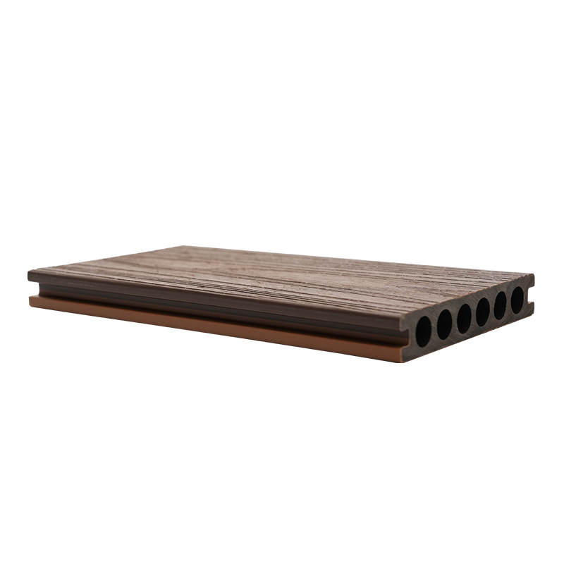 Six-Hole Embossed Double-Sided Extruded Wood Plastic Decking