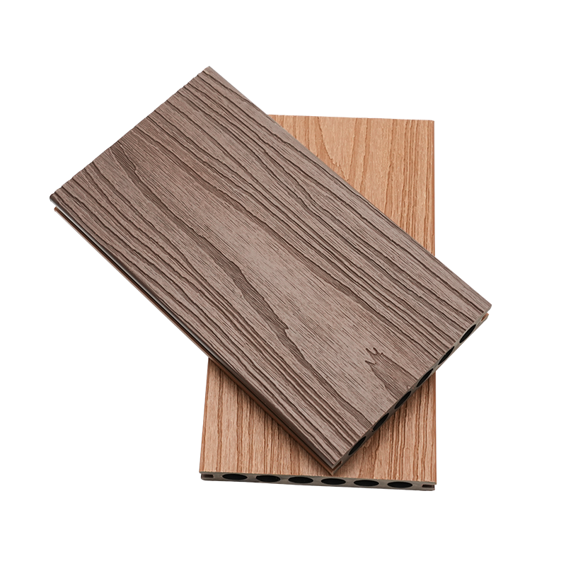 Six-Hole Embossed Double-Sided Extruded Wood Plastic Decking