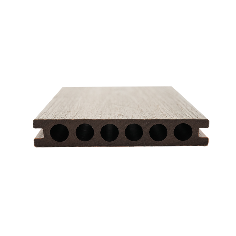 Six-Hole Embossed Double-Sided Extruded Wood Plastic Decking