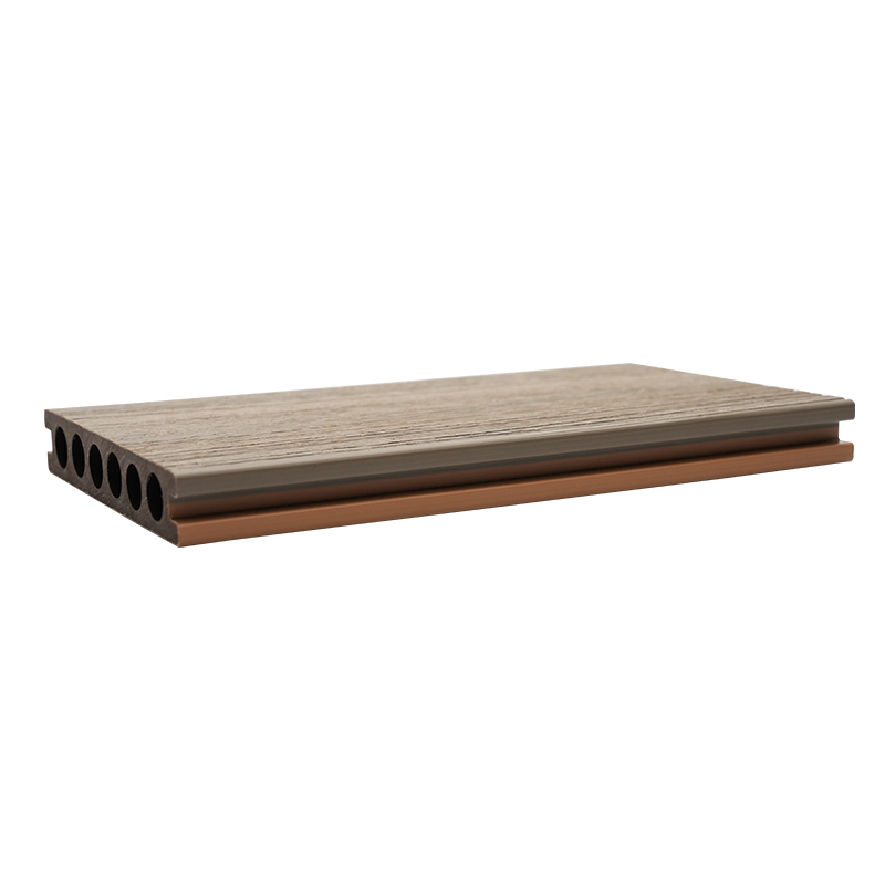 Six-Hole Embossed Double-Sided Extruded Wood Plastic Decking