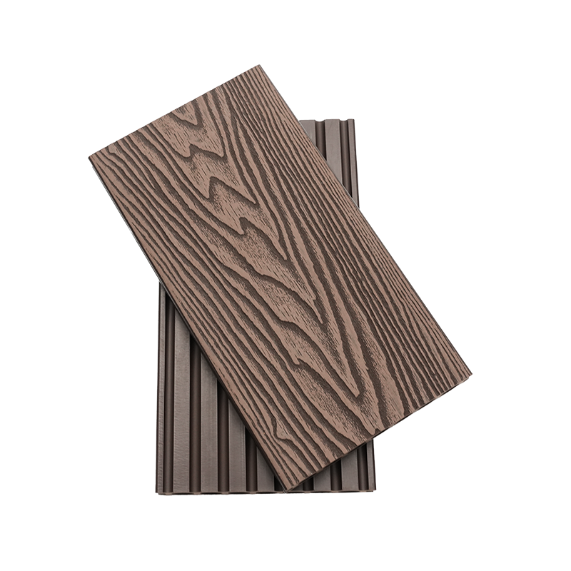 Seven Hole Embossed Wood Plastic Decking