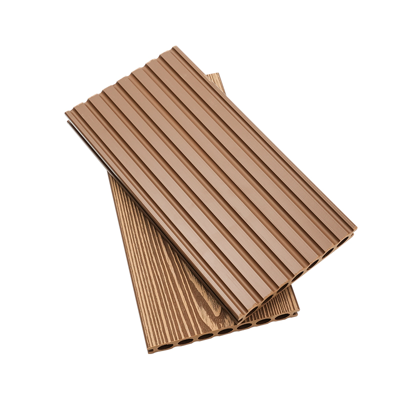 Seven Hole Embossed Wood Plastic Decking