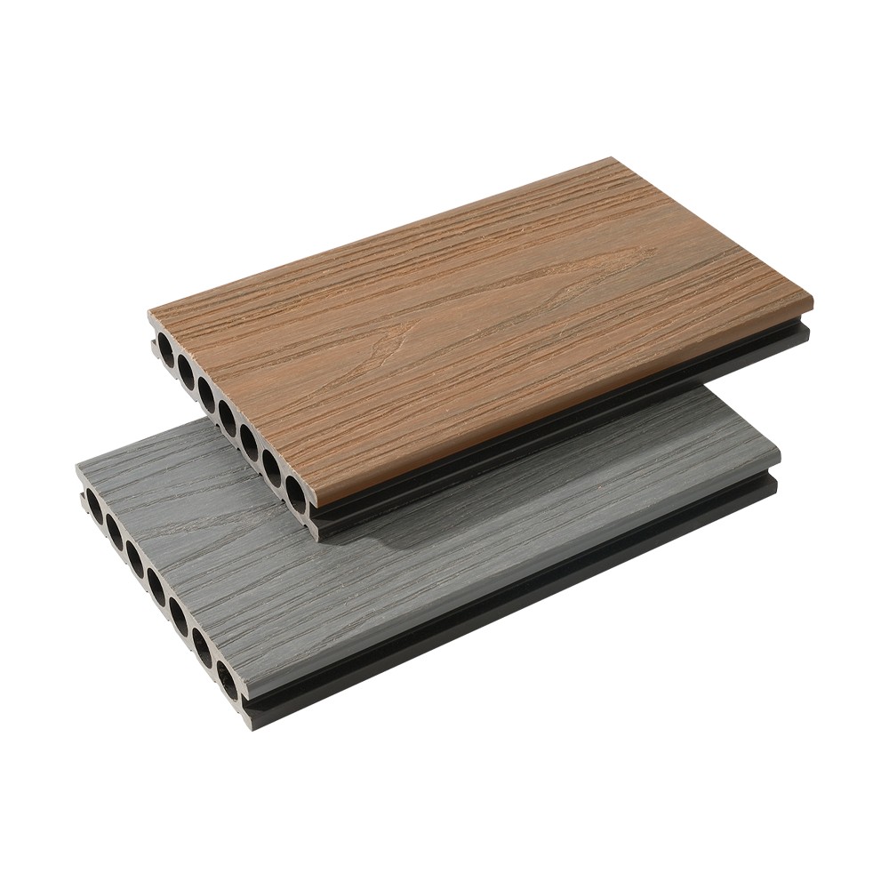 Seven Hole Co-extrusion WPC Decking（Single-Sided Coarse Texture）