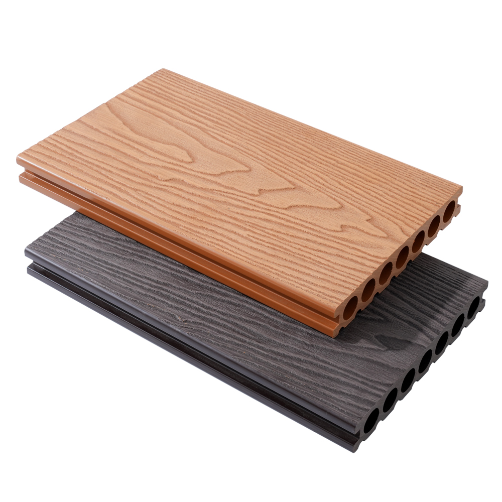 Seven Hole WPC 3D Embossed Decking（Dragon Pattern）