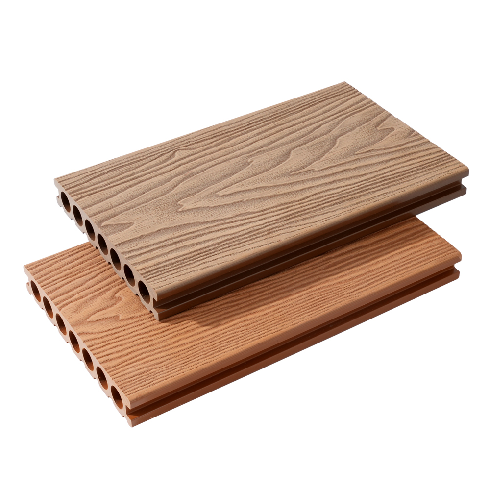 Seven Hole WPC 3D Embossed Decking（Dragon Pattern）